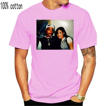 Tupac Shakur & Selena Quintanilla T-Shirt 2020 Metų Vasaros vyriški trumpomis Rankovėmis T-Shirt