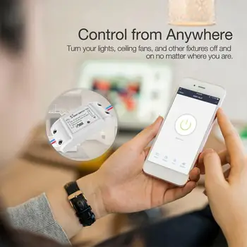 Tuya Smart Wifi Bevielis Nuotolinio valdymo Jungiklis, Šviesos Valdiklio Modulis 10A Relay Smart Switch Parama Alexa 