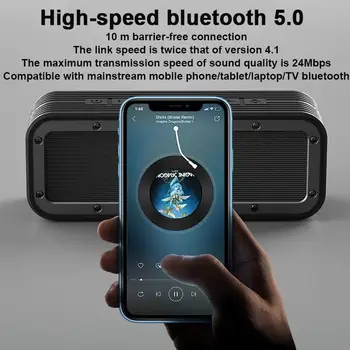 TWS Bluetooth 5.0 Nešiojamasis Garsiakalbis, 50W Belaidžio 