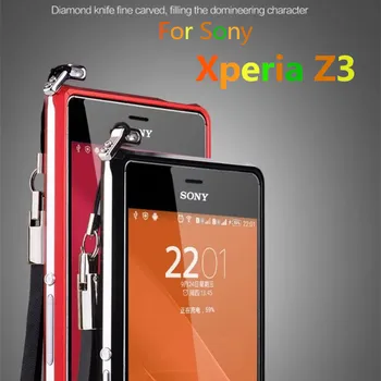 TX Z3 Prabangus (Deluxe) Telefono Bamperis Sony Xperia z3 D6603 D6633 Aliuminio korpusas, Telefono Sienų Sony Z3 Apsauginis dangtelis