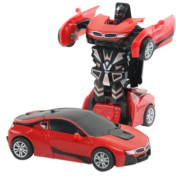 Uaincube Naujas Transformuoti Robotas Žaislas Automobilis Vaikų Transporto priemonės, Žaislai Vaikams i8 Modelį Vieno mygtuko Deformacijos Back-up Transformuoti Robotai