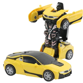Uaincube Naujas Transformuoti Robotas Žaislas Automobilis Vaikų Transporto priemonės, Žaislai Vaikams i8 Modelį Vieno mygtuko Deformacijos Back-up Transformuoti Robotai