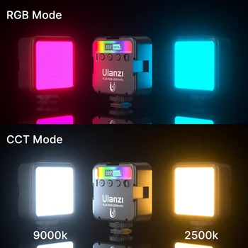 Ulanzi VL49 Visą Spalvų Mini RGB LED Vaizdo Šviesos 2500K-9000K Magnetiniai Mini Užpildyti Šviesos Pratęsti 3 Šalto Batų 2000mAh