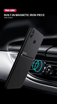 Ultra Plonas Magnetinio Automobilių Telefoną Atveju Xiaomi A3 A2 A1 9PRO 8SE 9SE 9 lite Nematomas Built-in Magnetai, Minkštos TPU atsparus smūgiams Dangtis