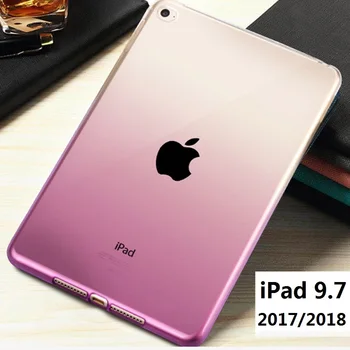 Ultra-plonas Tablet Case For iPad 2017 2018 9.7 Atveju Suger Vaivorykštė Minkštos TPU A1822 A1893 Padengti iPad 2017 2018 9.7 TPU Dangtis