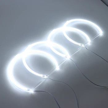 Ultra ryškūs SMD baltos spalvos LED angel eyes halo žiedas rinkinys, šviesos važiavimui dieną DRL Dodge Challenger 2008-