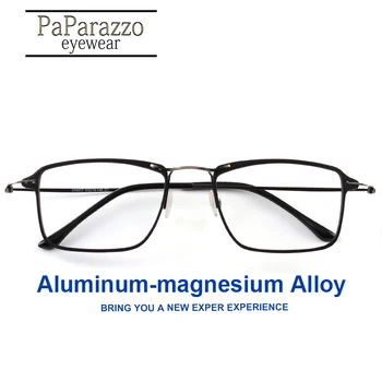 Ultralight Aliuminio Magnio Trumparegystė Akinius Rėmo Orlaivio Medžiagą, Verslo Retro Stiliaus Viso Kadro Vyrų Recepto Akiniai