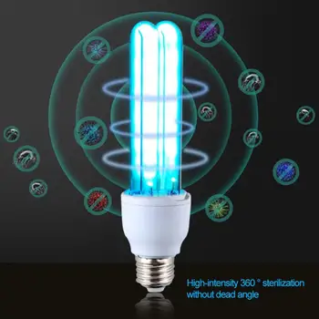 Ultravioletinių Dezinfekavimo Lemputė E27 LED Mikro Ozono Lempos Lemputė 26W Profesinės Jokios Taršos Kvarco UV Lempos Lemputė
