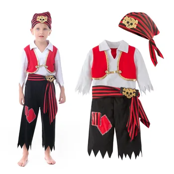 Umorden Fantasia Puras Halloween Kostiumai Kūdikių Bamblys Vaikams Vaikui Berniukams Piratų Kapitonas Kostiumas Šalis Išgalvotas Suknelė
