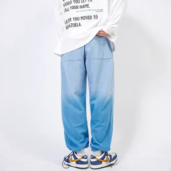 UNCLEDONJM 2021SS Gradientas streetwear sweatpants Harajuku Hip-Hop poilsiu track kelnės vyrams palaidi tinka kaklaraištis dažyti mens kelnės HD-B151