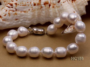 Unikalus Perlų papuošalų Parduotuvė Žavinga 9-10mm Baltos Spalvos Ryžių Shaper Natūralių Gėlavandenių Perlų Apyrankė 19cm S925 Sidabro Užsegimas