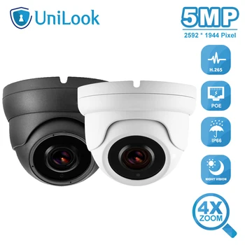 UniLook 5MP IP Security Camera POE Onvif 2.8-12mm 4X Priartinimas Plataus Kampo Tinklas, Lauko Kamera, IP 67 Naktinio Matymo 30m H. 265