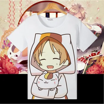 Unisex Anime Cos Natsume Yuujinchou Marškinėliai Tee Madara Natsume Takashi Trumpas Rankovės Marškinėliai Tee Marškinėliai