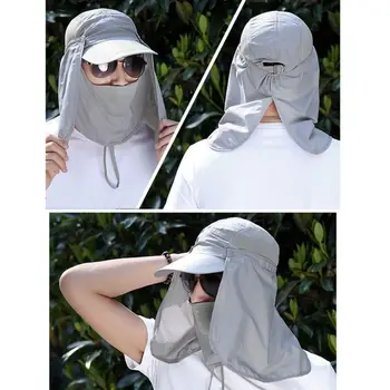 Unisex Apsauga nuo Saulės, Skrybėlę UV Apsauga Veido ir Kaklo Atvartu Vyras Saulės Bžūp Atsitiktinis Skrybėlę