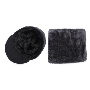 Unisex Megzti Skrybėlę ir Skara Kepurės Kaklo Šilčiau Žiemos Lauko Pėsčiųjų Kepurės Vyrams, Moterims Skullies Beanies Šiltu Vilnos Kepurė dovanų #ED