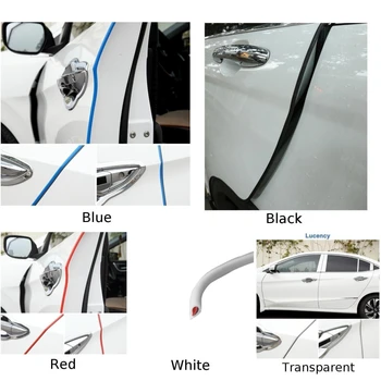 Universalus 1pc 5M PVC Automobilio Duris Raštas Bamperis Šoninis Skydas Susidūrimo Lazdele Apsaugos Lipdukas, automobilių optikos reikmenys