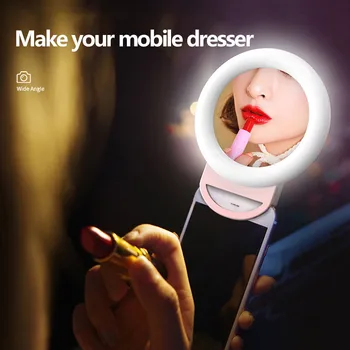 Universalus LED Selfie Žiedas Užpildyti Šviesos Pritemdomi Mobiliojo Įrašą Led Žiedo Lempos Fotografijos Makiažas Vaizdo Gyventi Aro De Luz Para Celula