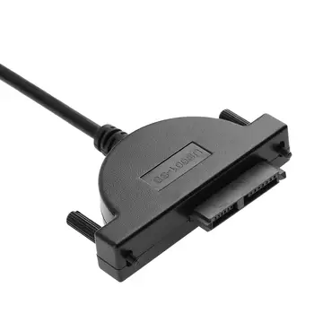 USB 2.0 Mini SATA 7+6 13Pin Adapterio Kabelis, skirtas Nešiojamas CD/DVD ROM Drive