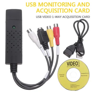 USB 2.0 TV Video Audio VHS į DVD HDD Konverteris Užfiksuoti Kortelės Adapterio Rinkinys, skirtas KOMPIUTERIUI Laptopo