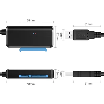 USB 3.0 Prie SATA su 12V 2A AC DC ES Maitinimo Adapterio Kabelis, skirtas 3.5 2.5 colių HDD SSD Standžiojo Disko Parama 1 TB 2TB 4TB 2.5