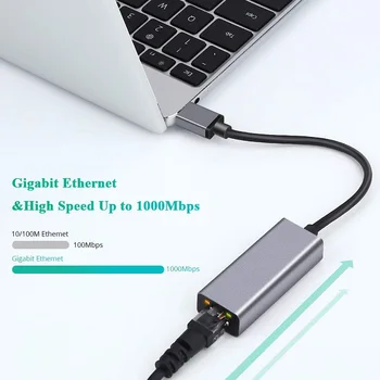 USB 3.0 RJ45 Lan Adapteris Gigabit Ethernet Tinklo plokštė 10/100/1000 Mbps Ratai Nemokamai Ethernet Converter Nešiojamas Win7/8