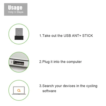 USB ANT+ Imtuvas, Dviračių ANT+ Blue-tooth Dual-Mode Greitis Cadence Jutiklis Dviračių Platforma Verpimui, Mokymo Belaidžio Cadence