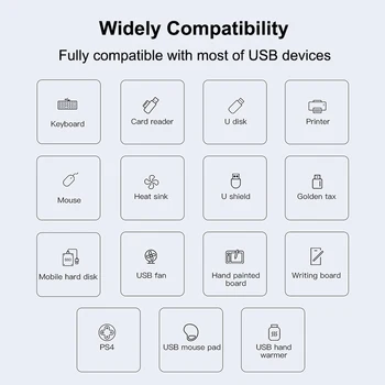 USB C HUB 3.0 2.0 C Tipo 3.1 Multi 4 Port Splitter, kad 