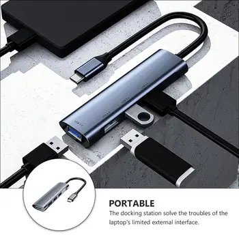 USB C HUB 3.0 C Tipo 4 Port Multi Adapteris, Splitter OTG Už Xiaomi 