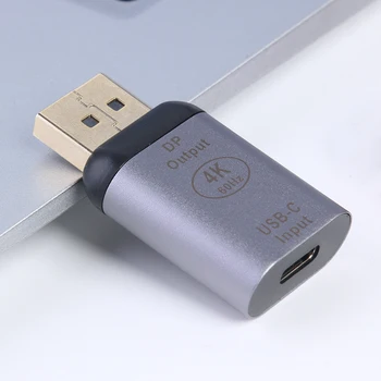 USB C Tipo Moteris DisplayPort HDMI DP Vyrų Adapteris 4K 60Hz Nešiojamas Telefono USB-C į HDMI Adapteris Keitiklis