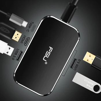 USB Hub USB C į HDMI Adapteris Modelis C iki Kelių USB 3.0 HUB HDMI Adapteris 4k 60Hz Thunderbolt 