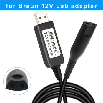 USB Laidas 12v Braun Skustuvų Įkroviklis adapteris Maitinimo For5790 5873 5874 5875 5876 5877 5884 5887 5190cc 5 Serija: Elektriniai Skustuvai
