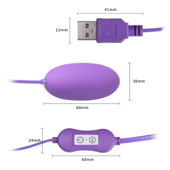 USB Mini Dual keleto greičių Vibruojantis Kiaušinėlis, Tvirtas Vibratorius Kulka Formos Antgalis Klitorio Vaginos Stimuliatorius Sekso Žaislai Moterims
