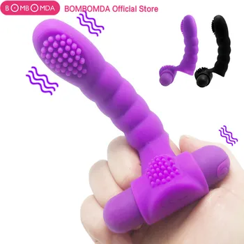 USB Įkraunama Piršto Mova, Vibratorius, Sekso Žaislai Moters G Spot Klitorio Stimuliacija Teptuku Piršto Vibratorius Makšties Masturbator