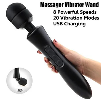 USB Įkrovimo Dildo Vibratorius moters Makšties Clit Stimuliatorius AV Rabbit vibratorius G Spot Masturbator Suaugusiųjų Sekso Žaislai Moterims