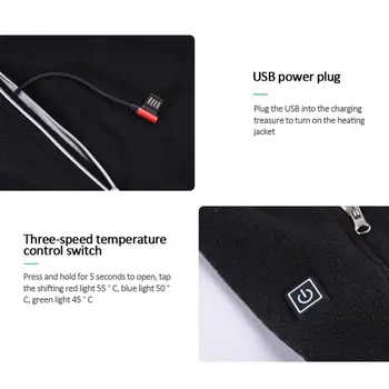 USB Įkrovimo Šildymas Šiltas Žiemą Elektros Vest JacketTravel Šildymo Vest 5000 Haoan Lauko Žvejybos, Žygiai Šildytuvas Liemenės