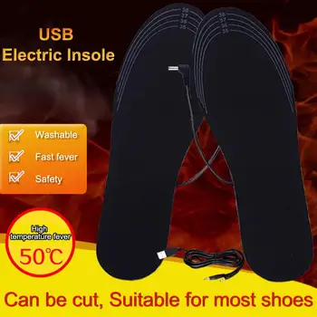 USB Šildomos Vidpadis Skalbti Įkrovimo Pėdos Padas Kojinės Mat Žiemą Šiltas Prekių Šildymo kilimėlis Esminius Lauko Sporto