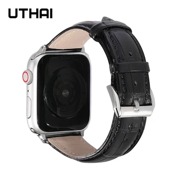 UTHAI A40 Odinis Dirželis Žiūrėti Apple kišeninių 44MM 42MM Už iwatch series 5 6 se iwatch Juosta 42mm 38mm Serija 1 2 3
