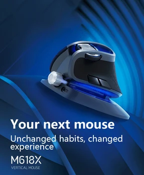 UTHAI DB42 belaidžio vertikalus pelės trijų režimo pelės linijiniai vertikaliai laikomo ergonomiškas Bluetooth suporuotas pelės