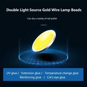 UV LED Nagų Lempa 168W Profesinės Nagų Džiovintuvas Mėlyna Aukso, 4 Laikmačio Nustatymas Automatinis Jutiklis & LCD Ekranas Gelio lenkijos Šviesos Kietinimo Lempa