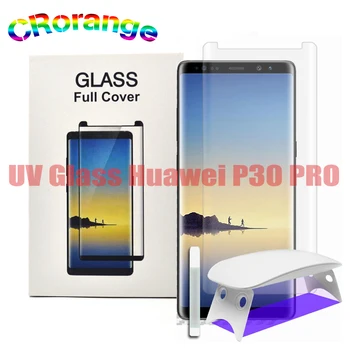 UV Skysti Klijai Screen Protector For Samsung S10e S9 Plus S8 9 Pastaba Visiškai Padengti Grūdinto UV Stiklai Huawei mate 20 Pro Pro 30