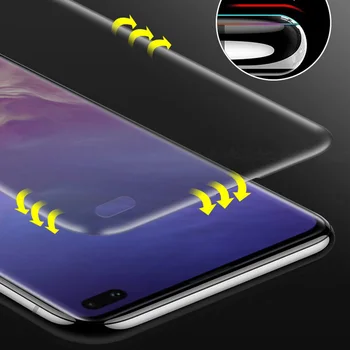 Uv spinduliuotė Anti Spy Privatumo Hidrogelio Plėvelės Samsung Galaxy S10 S10e Plius 3D Pilnas draudimas Screen Protector S10Plus pirštų Atspaudų Skaitytuvas