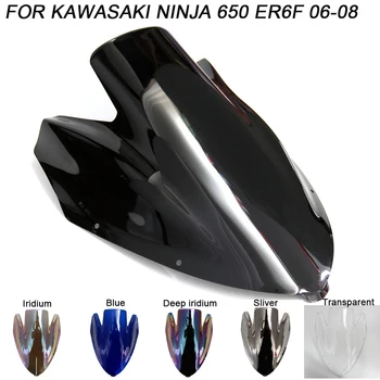 Už 06-08 Kawasaki Ninja 650 ER6F ER-F6 Motociklo Priekinio stiklo priekinio, galinio Stiklo Vėjo Deflektoriai Priedai 2006 m. 2007 m. 2008 m.