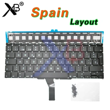 Už A1370 A1465 SP ispanijos klaviatūra/šviesaus fono Apšvietimu+100vnt klaviatūros varžtai MacBook Air 11.6