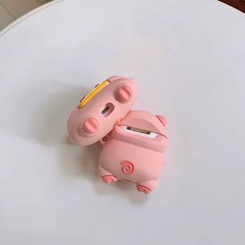 Už Airpods Pro 3D Mielas Animacinių filmų Rožinė Riebalų Kiaulių 