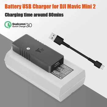 Už DJI Mavic Mini 2 Baterijos USB Įkroviklį, LED Indikatorius, Nešiojamas Mini 2 Įkroviklio Įkrovimo Centru Mavic Mini 2 Drone Priedai