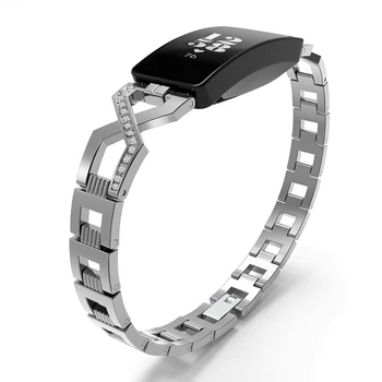 Už Fitbit Įkvėpti HR Dirželis Nerūdijančio Plieno Metalo Watch Band Moterų Papuošalai Apyrankę, Fitbit Įkvėpti Pakeitimo Juosta Pulsera