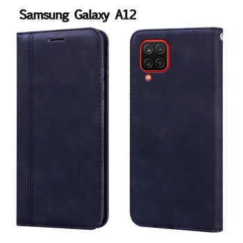 Už Funda Samsung Galaxy A12 Atveju SM-A125F A125M A125N Flip Cover For Samsung A12 12 Byloje Telefono Apsauginis Apvalkalas Knygos Coque