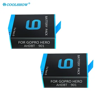 Už GoPro Hero 9 Black 1800mAh Li-ion AHDBT-901 Batteria Fotoaparato Priedai / Už go pro hero 9 Baterijos Kroviklis