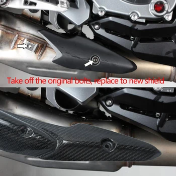 Už Kawasaki Z900 2017-2020 Motociklo Išmetimo Sistemos Vidurio Link Vamzdžio Anglies Pluošto Terminis Skydas Padengti Guard Anti-Plikymo Shell