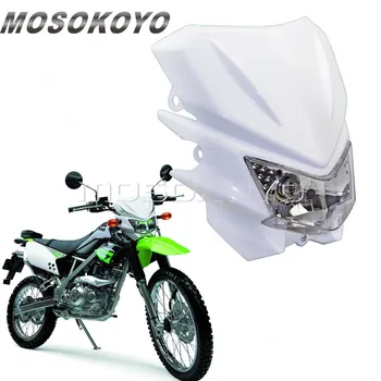 Už KLX 150 KX 450R Purvo Racing Bike Motocross priekinis žibintas 12V 35W Dirt Bike Žibintai Balta